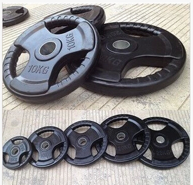 Gym PU barbell plate large hole piece all (cast polyurethane)