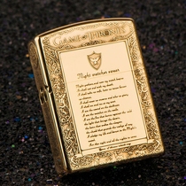 Zorro brass heavy armor creative vintage kerosene lighter waterproof seal windproof deep carving DIY gift