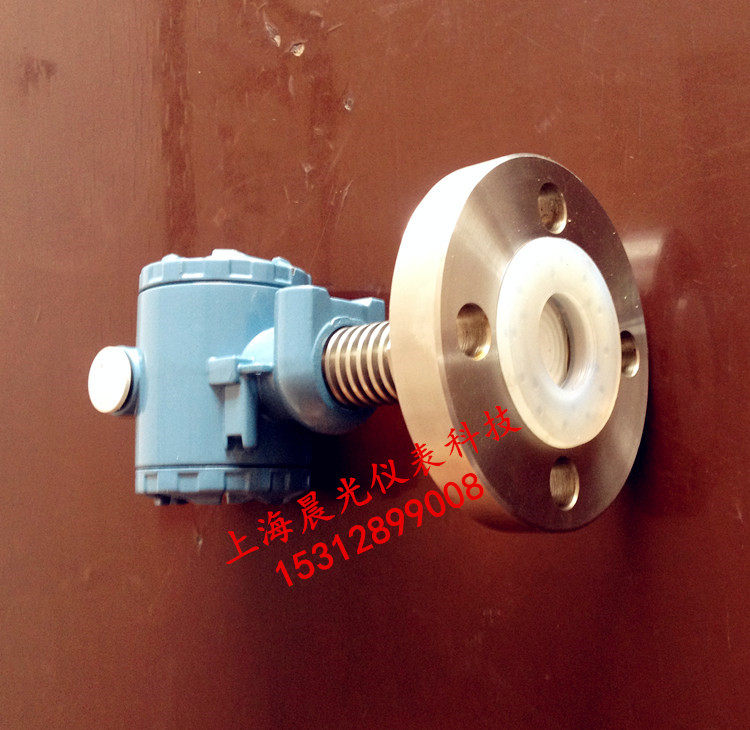 DN25 flange Teflon corrosion resistant high temperature resistant diaphragm pressure transmitter steam anti-corrosive pressure sensor shows