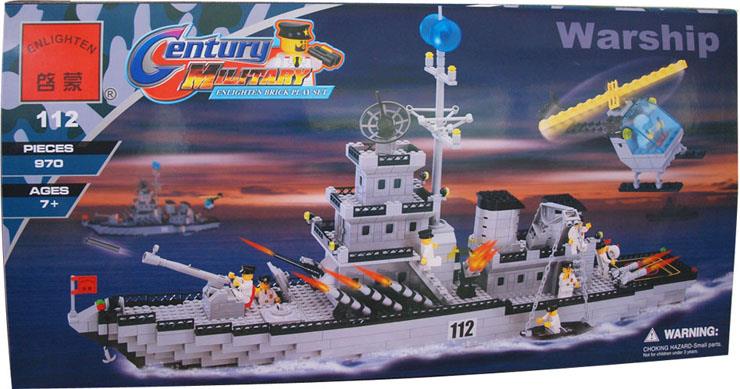 Enlightenment Lego Fancy Puzzle Oversize Cruiser 112 Plastic Parquet Assembly Building Blocks Toy 970 pieces