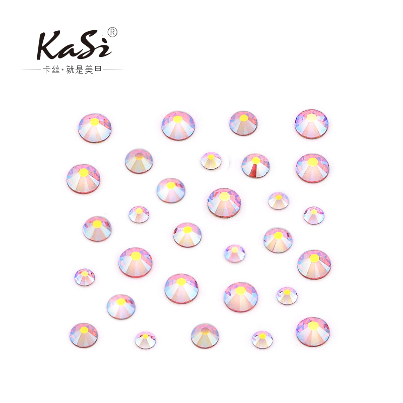 KaSi七彩水钻美甲装饰水钻贴钻工具:粉红色223AB型号:5号-20号