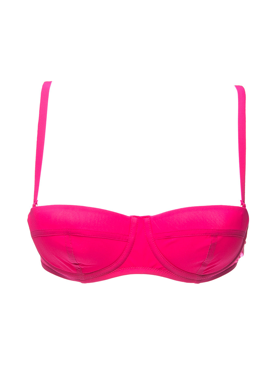 Dolce&Gabbana 玫红色简约款吊带泳衣