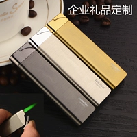 Long gió nhẹ nhẹ bơm hơi xanh ngọn lửa kim loại nhỏ thẳng đỏ nam và nữ khí cá tính sáng tạo món quà tùy chỉnh - Bật lửa súng bật lửa