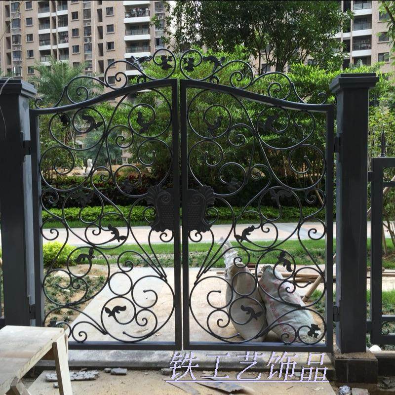 European and American style iron art entrance door entrance door to door garden door garden door garage villa door double door