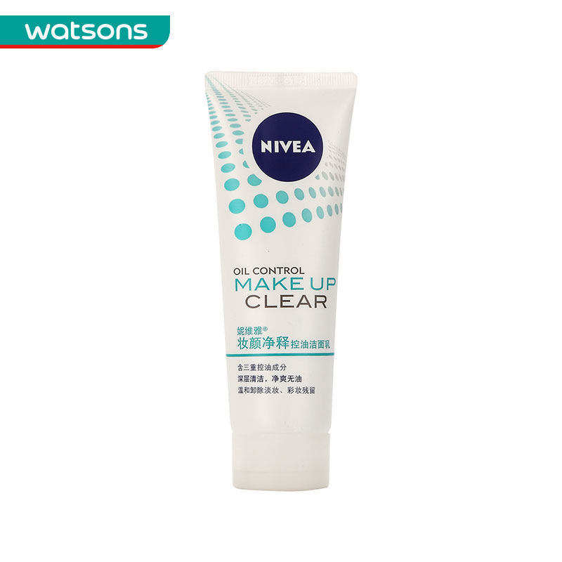 【屈臣氏】妮维雅妆颜净释控油洁面乳100毫升