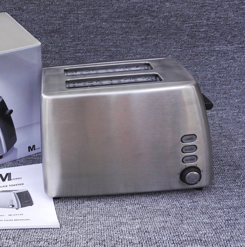 Exit Australia Upmarket Home Stainless Steel Toaster Two Slices Toaster With Six Tranches Breakfast Toast-Taobao