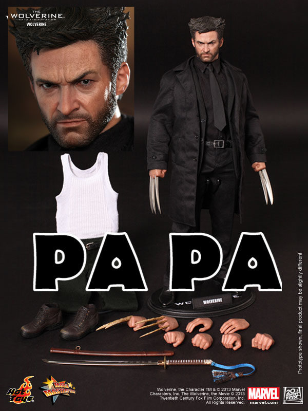 New Spot HT HotToys MMS220 Golden Steel Wolf 2 3 0 Wolverine Samurai Guild Wars