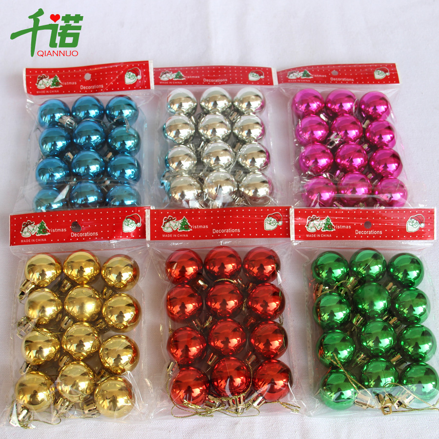 qian nuo christmas decorations christmas ball trumpet kindergarten decoration small ball 3cm bright light plating ball - Small Christmas Decorations qian nuo christmas decorations christmas ball trumpet kindergarten decoration small ball 3cm bright light plating ball - Small Christmas Decorations