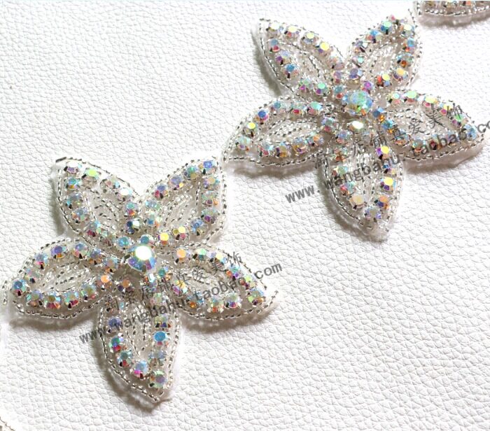 Shoe Flower AB Color Pentagram Water Drill Chain DIY Hair Accessories Chest Coat Latin dance Hairpin Hair Clip Dinner bag Decorative Drill