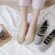 Vớ lụa băng nữ cỡ lớn không có dấu vết của phụ nữ chống trượt mùa hè siêu mỏng miệng nông bằng silicon vớ vô hình không rơi với vớ