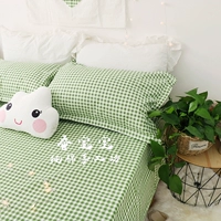 mô hình vụ nổ đặc biệt bông vải cũ giường vải thô ba mảnh 1.5 / 1.8 / 2.0 m giường với bóng không có khả năng - Khăn trải giường ga nệm 1m8