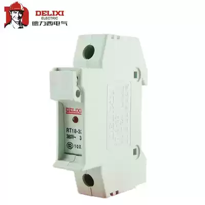 Delixi cylindrical fuse base RT18-32x 1p rail type with lamp fuse holder