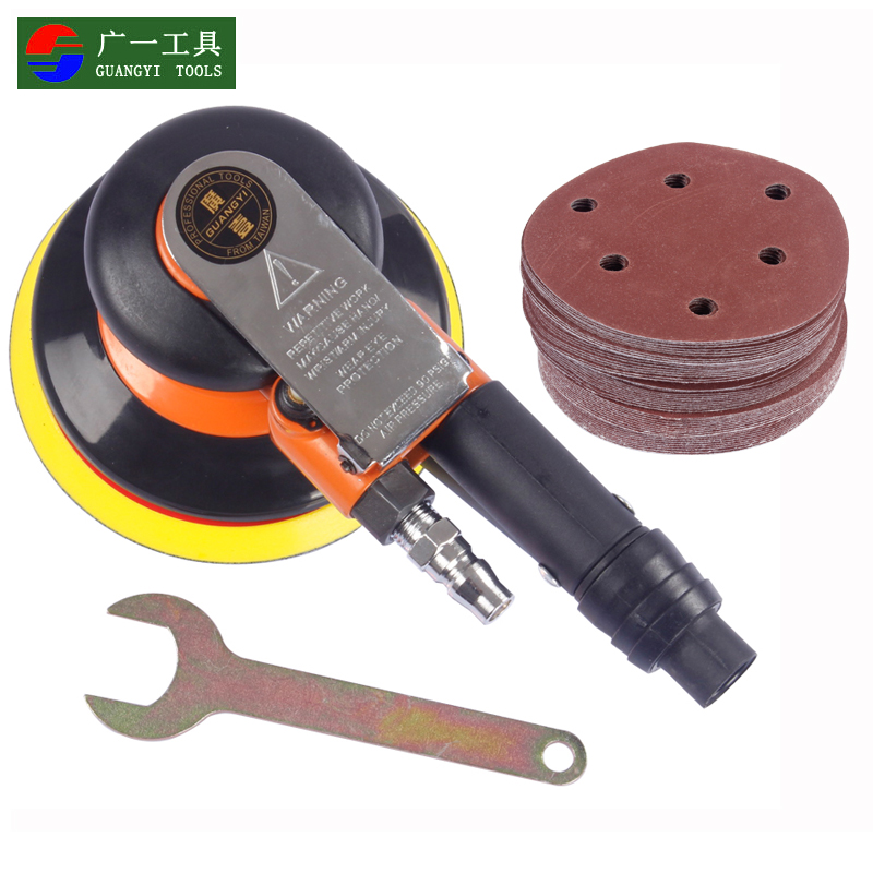 Guangyi pneumatic industrial grade 5 inch 125MM pneumatic sander sandpaper machine polishing machine grinding machine polishing machine
