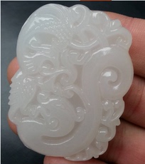 Украшения на шею 天然a货玉石阿富汗玉 仿古龙凤玉挂件玉吊坠玉