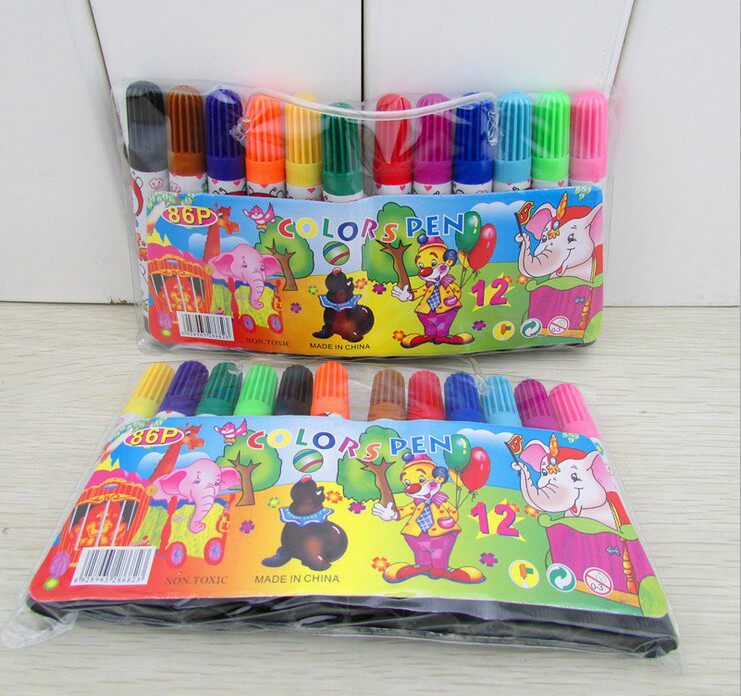 Student stationery Kindergarten Baby Bag 12 Pack 12 - color brush briefly watercolor brush batch distribution