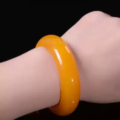Natural Chanterelle yellow yellow dragon jade bracelet Jade bracelet Female yellow dragon jade special price jade bracelet