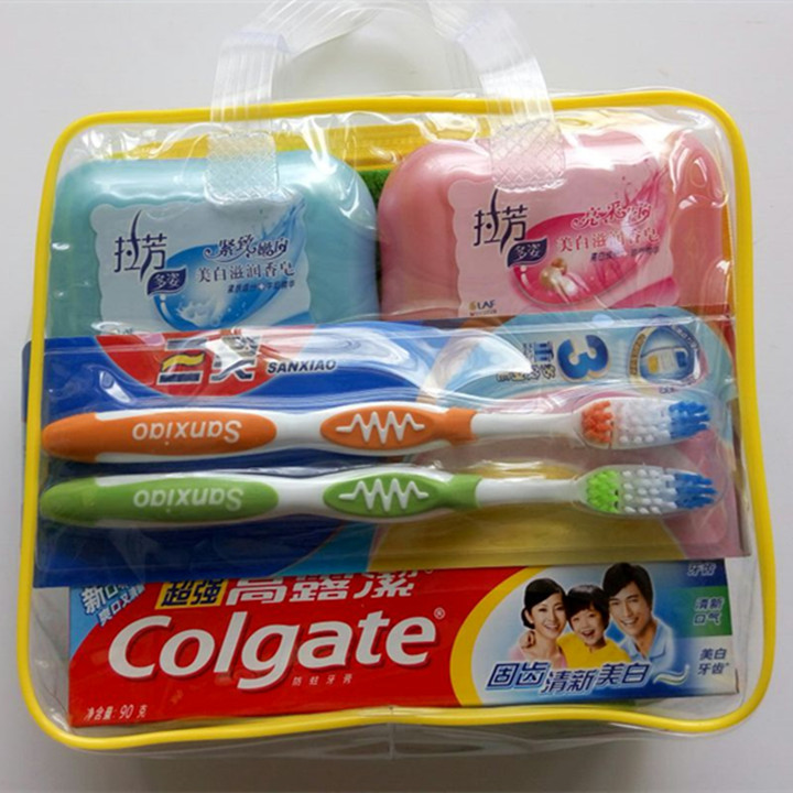 Travel Suit Gift Benefits Toiletries Bag Toothpaste Toothbrush Perfumed Soap Towel Thickened Transparent Bag