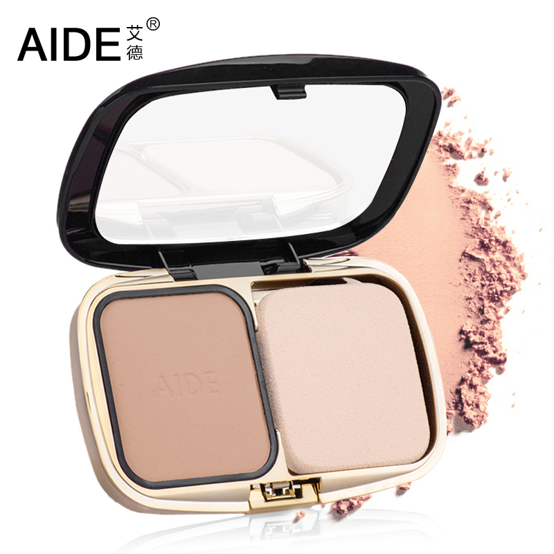 Aide/艾德 粉饼粉扑专柜正品 美白保湿遮瑕定妆干湿两用粉饼粉底