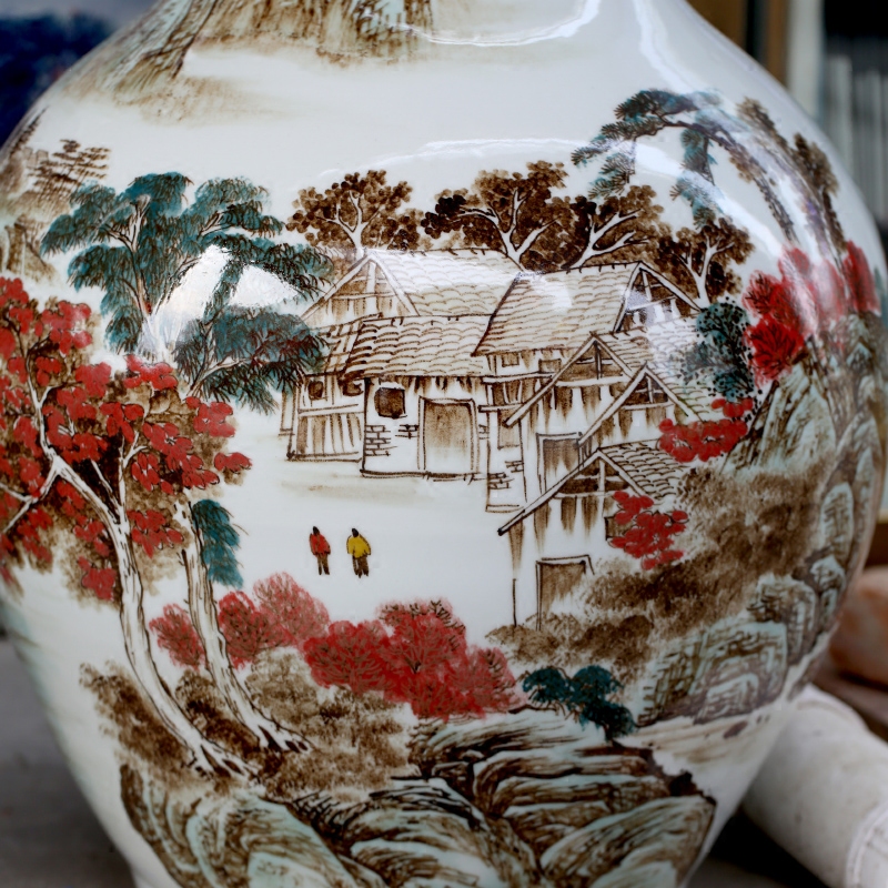 Hand - made jiangshan jiao jingdezhen ceramics flower arrangement more large vases, modern home sitting room place mesa adornment