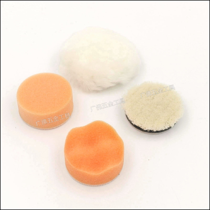 2-inch 50MM pneumatic sandpaper machine polished wheel adhesive disc self-adhesive wool ball flat wave sponge to wax