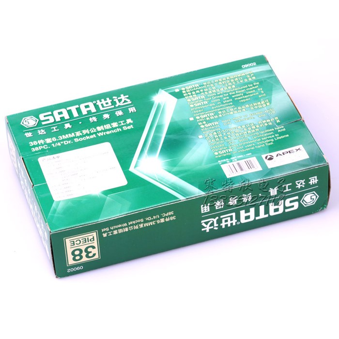 SATA Sida Manual Tools 38 pieces of sleeves 6 3MM Series sleeves Groups 09002 ratchet sleeves Groups