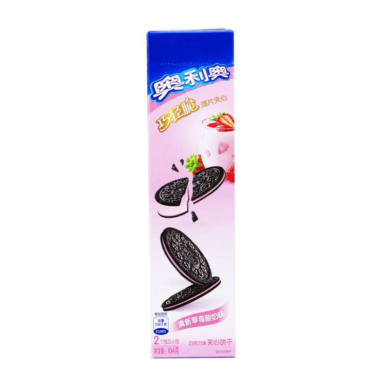 【天猫超市】亿滋奥利奥巧轻脆薄片夹心清新草莓酸奶味104g