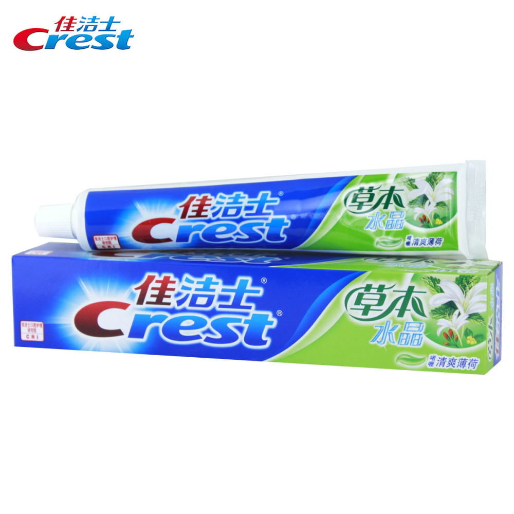 佳洁士草本水晶牙膏 清爽薄荷香型90g/105g/140g口气清新自然