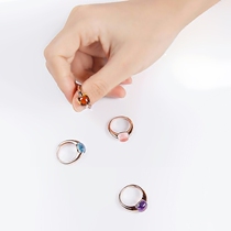 Noisy 7nows) resistance to water inverse suitable for Aries lion shooter citrine ring candy color