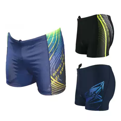 Men's flat-corner swimming trunks fashion classic print swimming trunks hot hot-selling men's swimming trunks