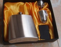Mens gift portable wine set 7 ounces 304 stainless steel flask metal lighter smoking set business gift set