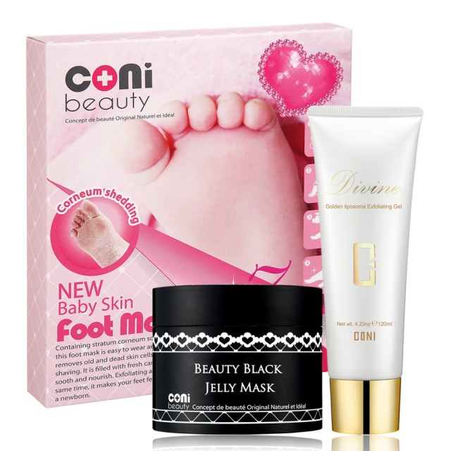 【CONI】粗皮呐喊掰掰组(黄金去角质凝胶120ml+2台湾官网直邮进口