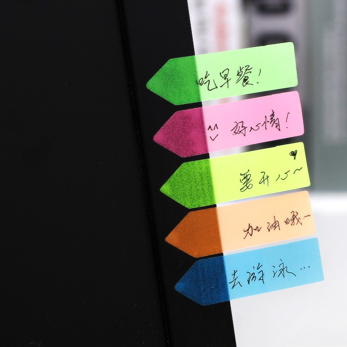 N Sub-Post Creative Office Fluorescent Film Instructions Label Pepstica Stickup Assorting to Bookmark Fluorescent Convenience Patch