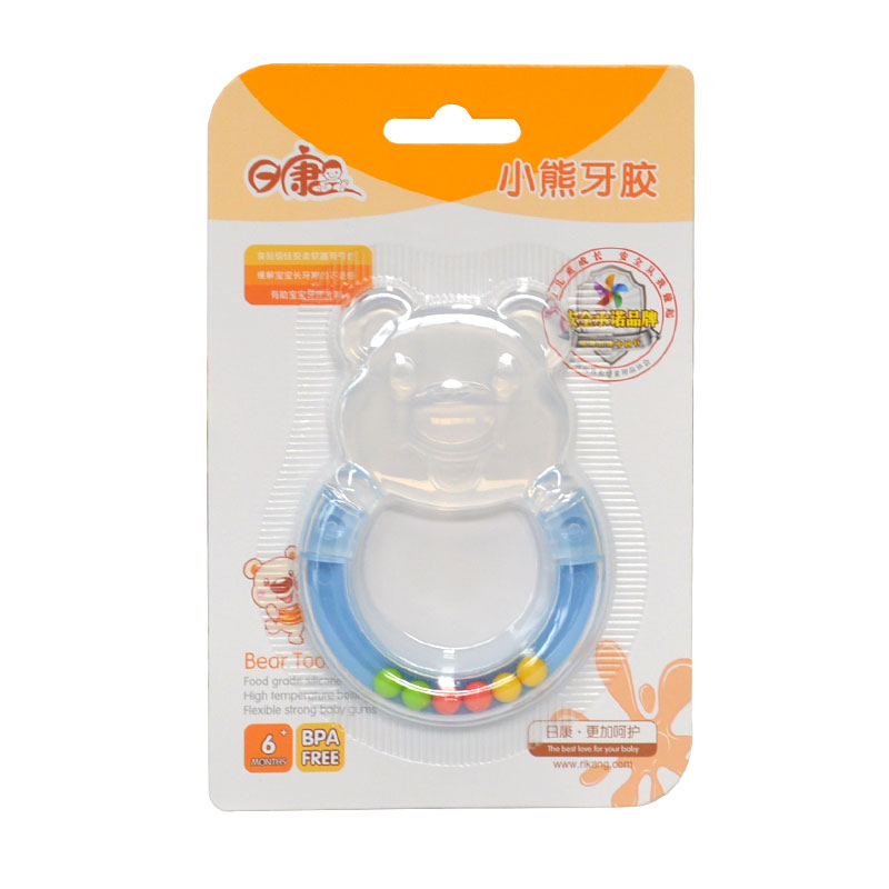 日康小熊牙胶食品级硅胶 6个月以上婴儿牙胶 RK3345  满额包邮