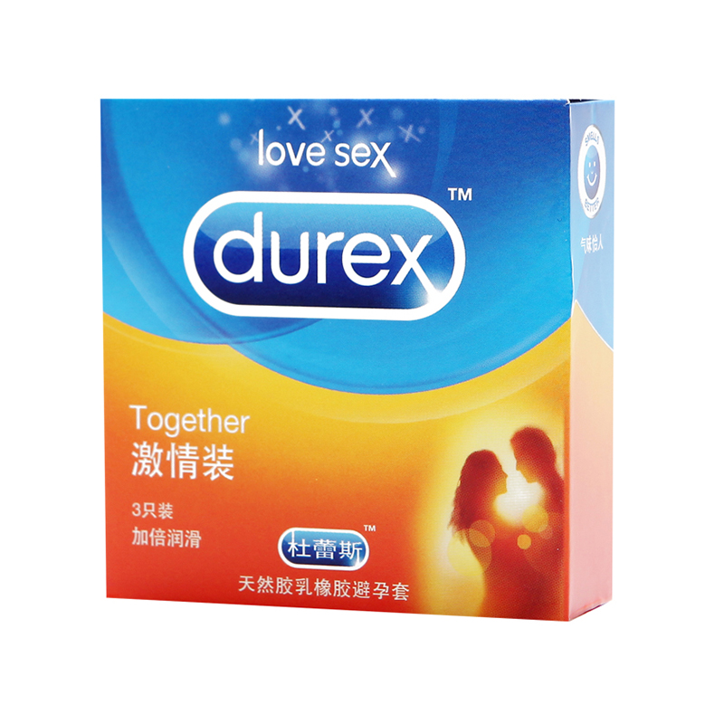 杜蕾斯避孕套 激情3只装超润滑超薄型安全套 成人情趣计生用品