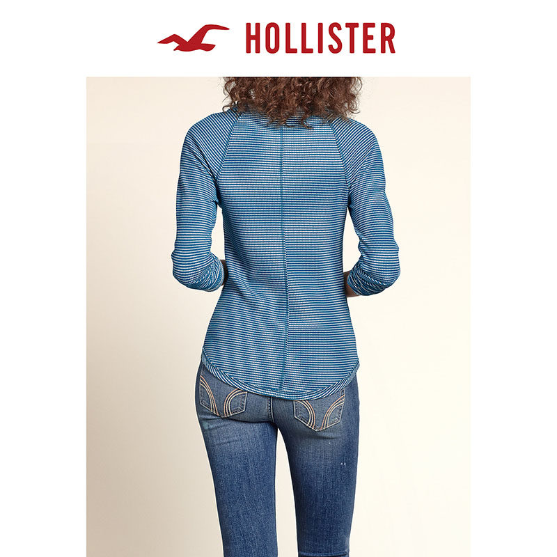 Hollister 必备紧身华夫格圆领 T 恤 女 99110