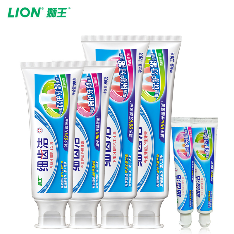 LION/狮王 细齿洁牙龈护理牙膏（清凉+怡香）薄荷套装防出血