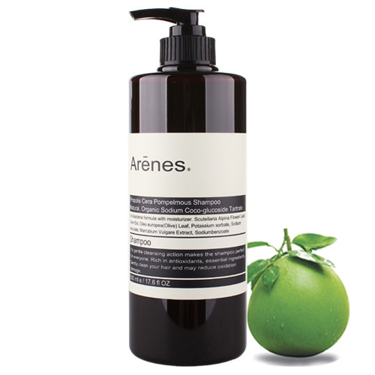 台湾官网直邮进口【Arenes】蜂胶青柚草本洗发露(500ml)