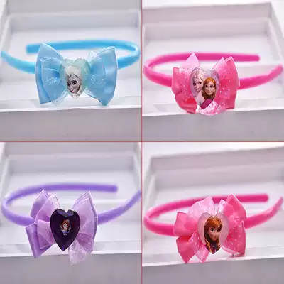 Children's hairband with teeth non-slip lace bow hairpin Frozen Aisha Princess Sophia hairband jewelry