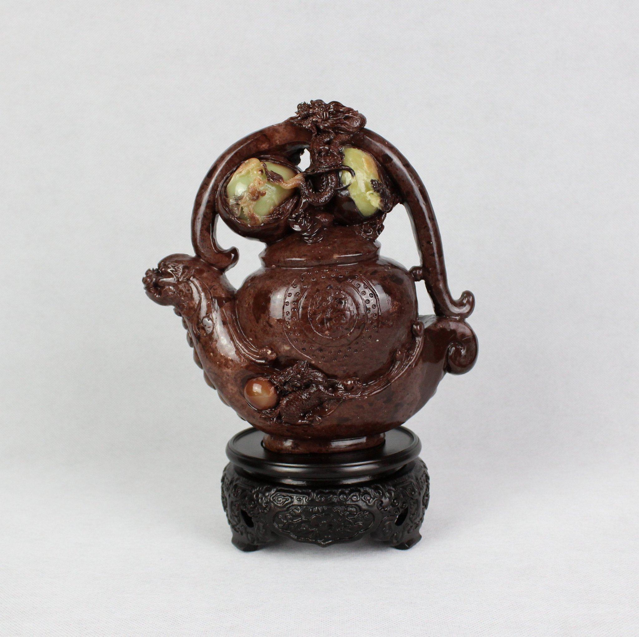 Qingtian stone carving piece of dragon turtle pot Zhou village egg beautifully pure natural handcrafted artwork antique rounds