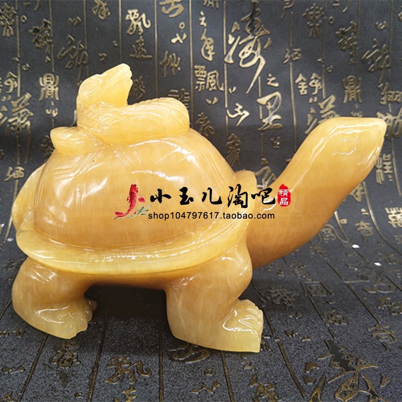 Natural beige topaz basalt turtle handmade animal desktop ornaments modern home living room simple placement friends gifts