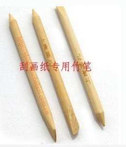 Scraping brush, bamboo stick, special for painting