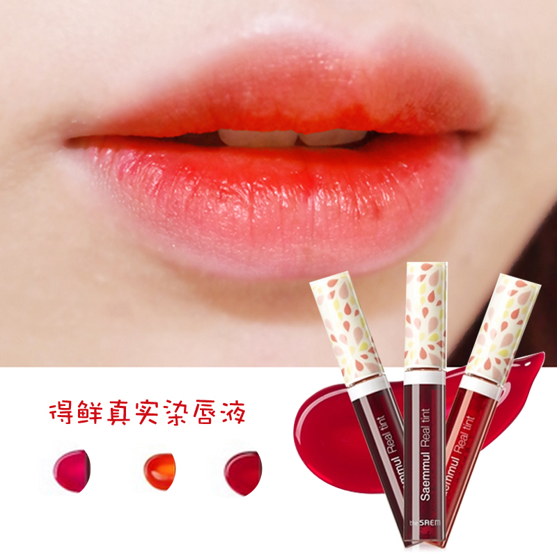 the saem纯真染唇液哑光染唇液唇釉 持久显色保湿液体口红咬唇妆