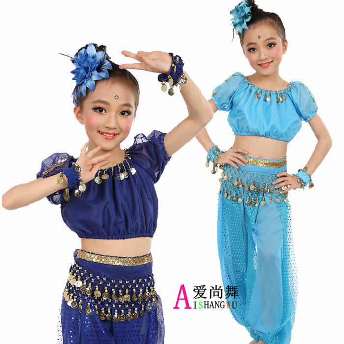 61 children Indian dance costumes young children dance performance Kindergarten belly dance suit Girls performance exercises