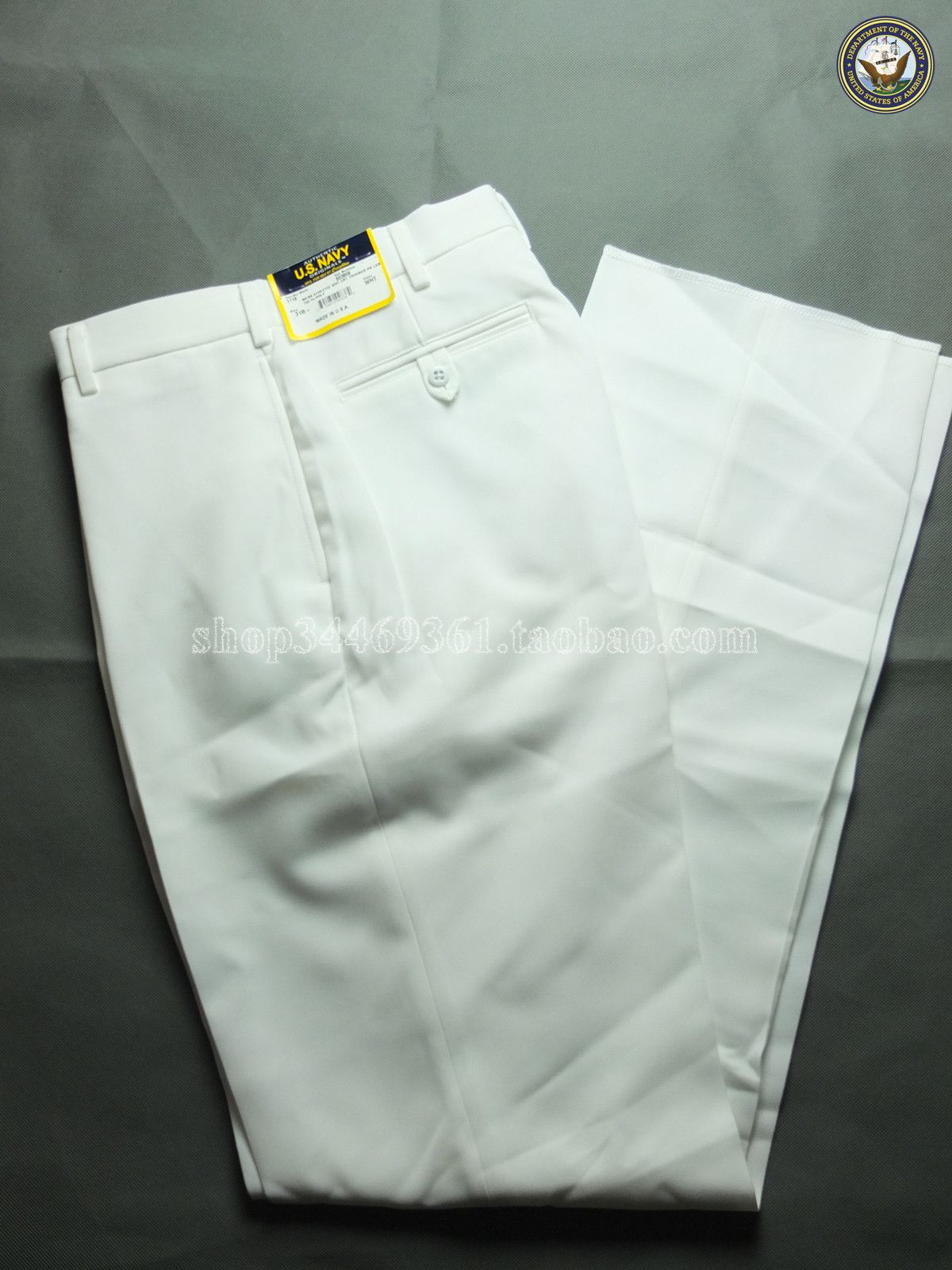 US NAVY brand new with hanging card US Navy white dress pants multiple sizes white nail pants SDW-Taobao