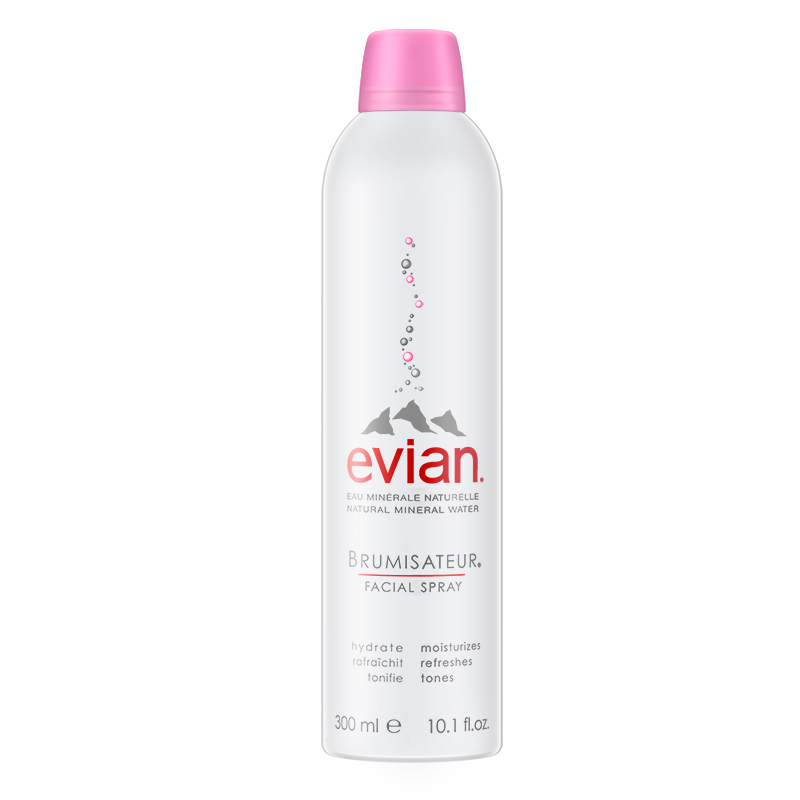 包邮法国 Evian依云天然矿泉水喷雾300ml 大喷爽肤水天然保湿舒缓