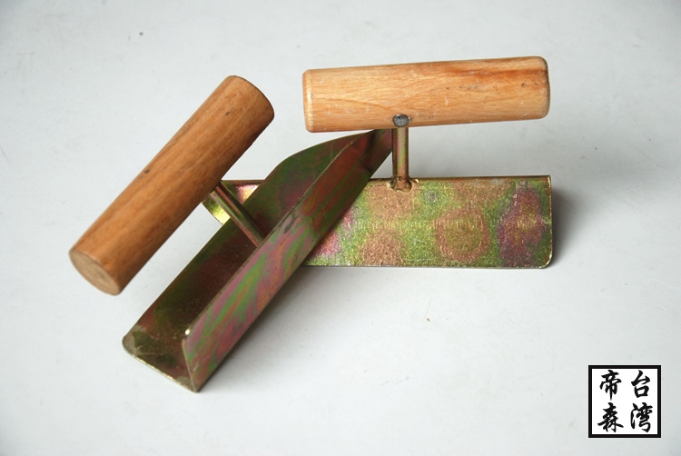 14 5cm wooden handle Outer corner Inner corner Yin and yang corner Plasterer corner wiping tool Wall decoration corner protection tool round corner device