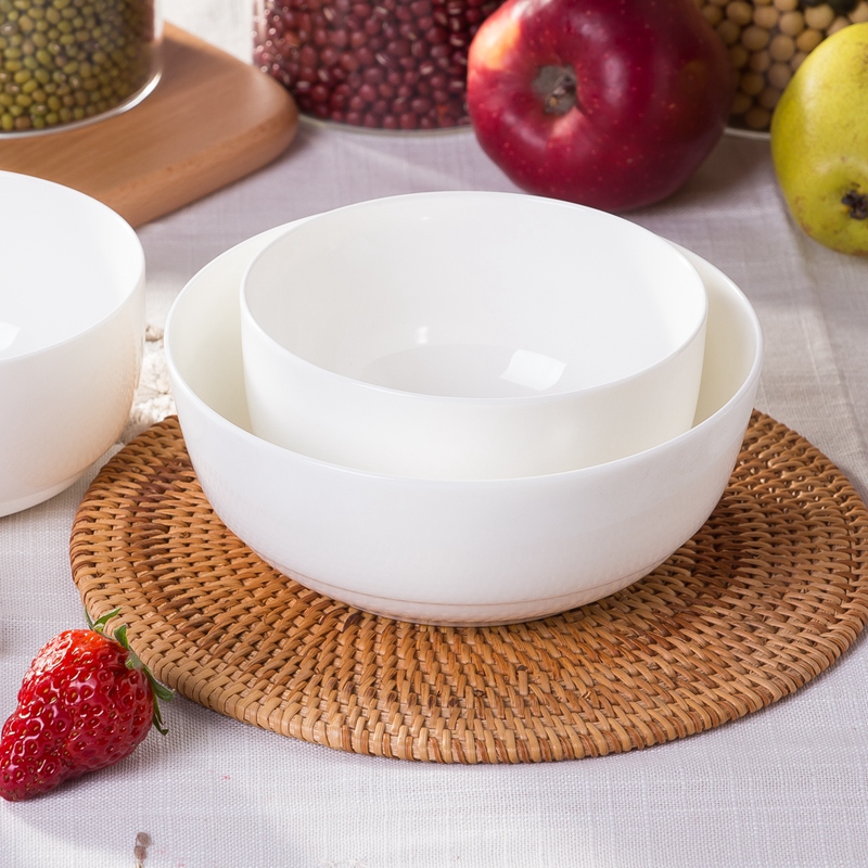 Jingdezhen creative pure white household ipads bowls move small bowl Korean Japanese ceramics tableware rice bowls rainbow such use