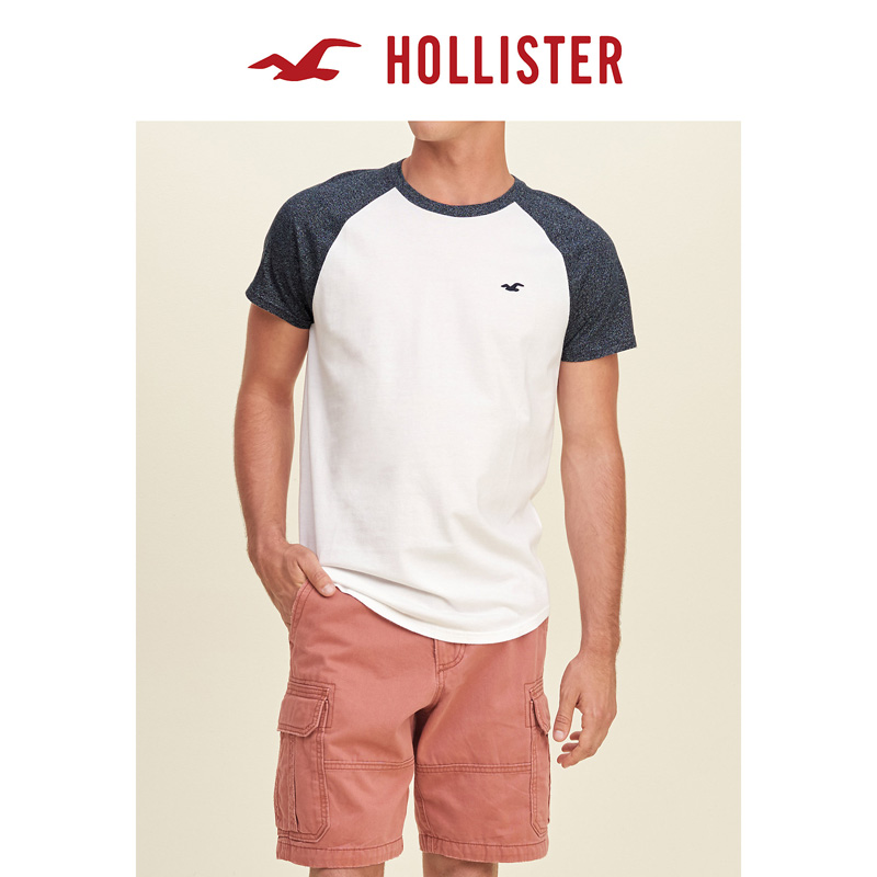 Hollister 必备拼色套袖 T 恤 男 122584