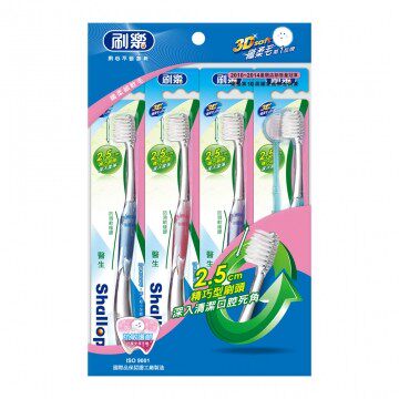 刷乐 医生牙刷(4支/组)台湾官网直邮进口