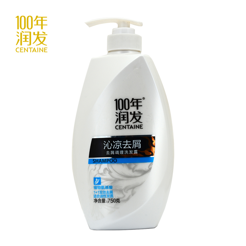 【天猫超市】100年润发洗发露沁凉去屑750g 植物氨基酸